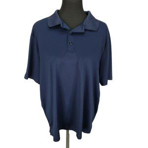 George Navy Blue Men's Size XL 3 Button Collar Polo Style Shirt